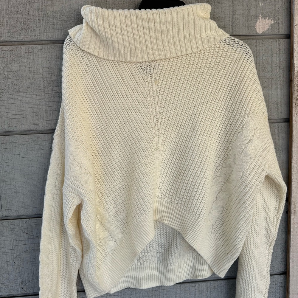 Fashion Nova Cowl Neck Sweater - Ivory size 1X.